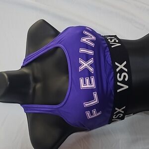 VSX FLEXIN' SPORTS BRA PURPLE SIZE SMALL